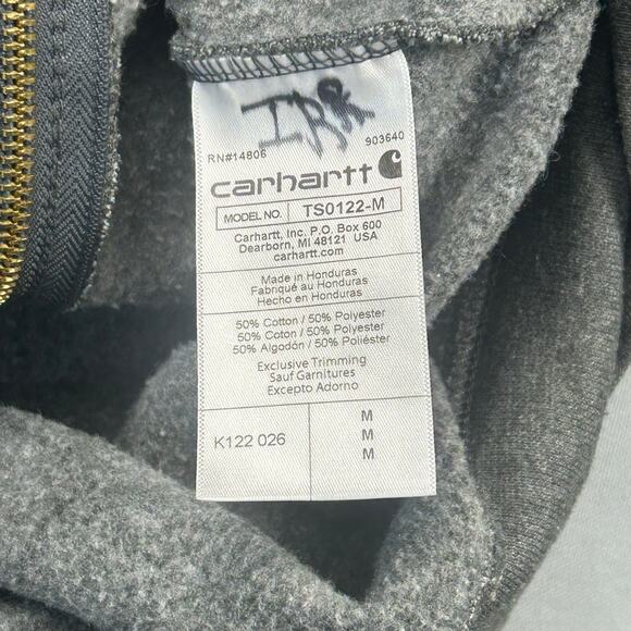 Carhartt Gray Lightweight Hoodie Jacket - Picture 3 of 7